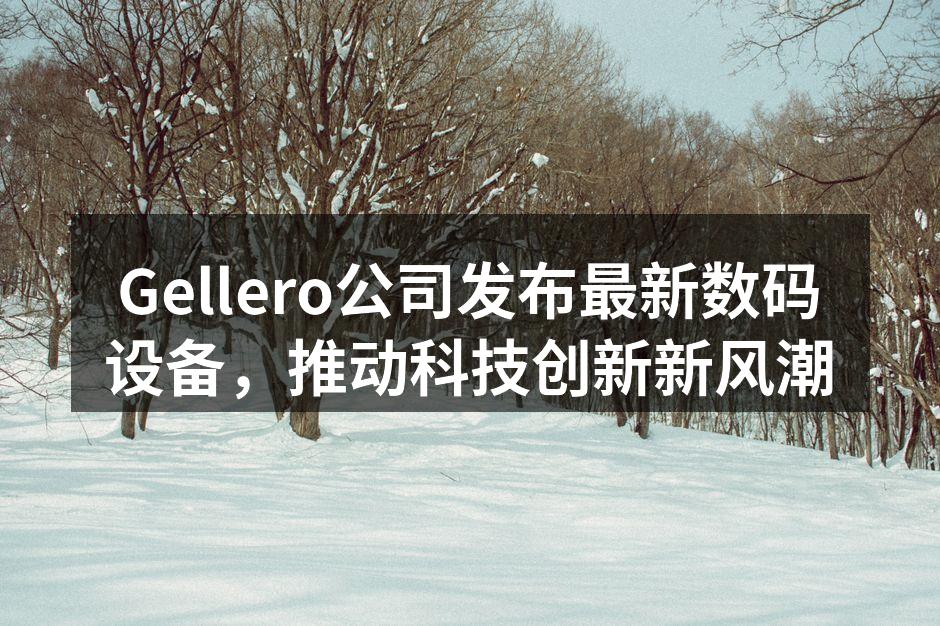Gellero全新数码设备发布会现场